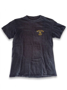 Nautical Authentic Grand Cayman Black Tee | Size L | Gold Accent Detail